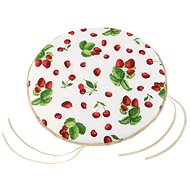 Bellatex EMA round smooth - diameter 40 cm, purl height 3 cm - strawberries and cherries - Pillow Seat