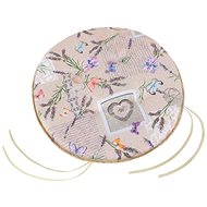 Bellatex EMA round smooth - diameter 40 cm, height of purl 3 cm - patchwork lavender - Pillow Seat
