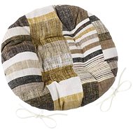 Bellatex EMA round quilted - diameter 40 cm - tiles brownish beige - Pillow Seat