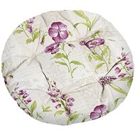 Bellatex EMA round quilted - diameter 40 cm - purple flowers - Pillow Seat