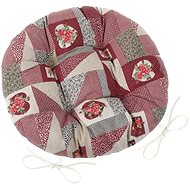 Bellatex EMA round quilted - diameter 40 cm - patchwork burgundy - Pillow Seat