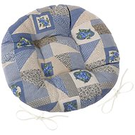 Bellatex EMA round quilted - diameter 40 cm - patchwork blue - Pillow Seat