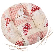 Bellatex EMA round quilted - diameter 40 cm - patchwork heart pink - Pillow Seat