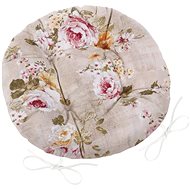 Bellatex EMA round quilted - diameter 40 cm - bunch of flowers - Pillow Seat
