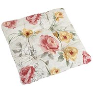 Bellatex EMA quilted - 38 × 38 cm, quilted - rose on wood - Pillow Seat