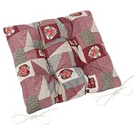 Bellatex EMA quilted - 40 × 40 cm, quilted - patchwork burgundy - Pillow Seat