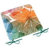 Bellatex Smooth Korall micro - 40 × 40 cm - rainbow leaves - Pillow Seat