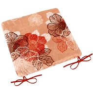 Bellatex Smooth Korall micro - 40 × 40 cm - orange flower - Pillow Seat