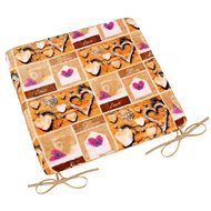 Bellatex Smooth Korall micro - 40 × 40 cm - heart - Pillow Seat