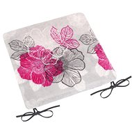 Bellatex Smooth Korall micro - 40 × 40 cm - grey-pink flower - Pillow Seat
