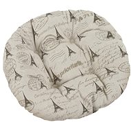 Bellatex IVO round quilted - diameter 40 cm - Eiffel Tower beige - Pillow Seat