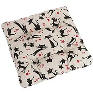 Bellatex IVO quilted - 40 × 40 cm, quilted - black cat - Pillow Seat
