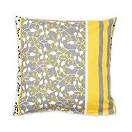 Bellatex Cotton - 40 × 40 cm - grey flower - grey, yellow - Pillowcase