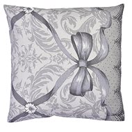 Bellatex Flannel - 40 × 40 cm - grey bow - Pillowcase