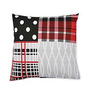 Bellatex Crepe - 40 × 40 cm - red-grey patchwork - Pillowcase