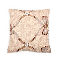 Bellatex Crepe - 40 × 40 cm - brown ribbon - Pillowcase