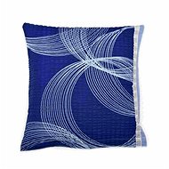 Bellatex Crepe - 40 × 40 cm - blue ellipse - Pillowcase