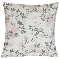 Bellatex Crepe - 40 × 40 cm - pink and grey flower - Pillowcase