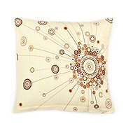 Bellatex Crepe - 40 × 40 cm - cream circles - Pillowcase