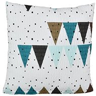 Bellatex Crepe - 40 × 40 cm - turquoise geometry - Pillowcase