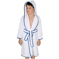 Bellatex Terry - size 5 - 7 years - white with blue ribbon - Bathrobe