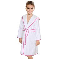 Bellatex Terry - size 5 - 7 years - white with pink ribbon - Bathrobe