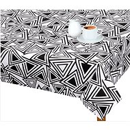 Bellatex Tablecloth ADÉLA - 100 × 100 cm - triangles black - Tablecloth