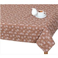 Bellatex Tablecloth ADÉLA - 70 × 70 cm - brown flower - Tablecloth