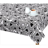 Bellatex Tablecloth ADÉLA - 70 × 70 cm - triangles black - Tablecloth