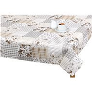 Bellatex Tablecloth EMA - 120 × 160 cm - beige-grey patchwork - Tablecloth
