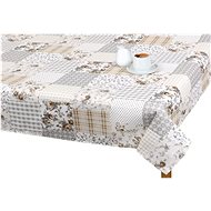 Bellatex Tablecloth EMA - 120 × 180 cm - beige-grey patchwork - Tablecloth