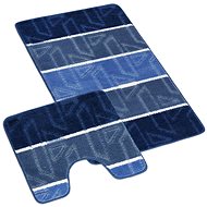 BELLATEX SADA-ELLI 60 × 100 + 60 × 50 750/703 šedé spirály - Bath Mat