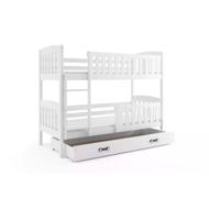 BMS GROUP Kubus bunk bed for 2 persons, 90 × 200 with storage space, white - Bed