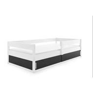 BMS GROUP Hugo 80 × 160 children's bed with storage space without mattress, white - Bed