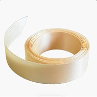 BE NICE atlasová 5 m, krémová, šíře 2.4 cm - Ribbon