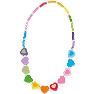 Bino Rainbow necklace, hearts - Necklace