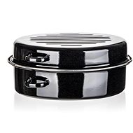 BANQUET CULINARIA Black Oval enamel saucepan 38 cm 2 pieces - Roasting Pan