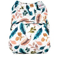Bobánek Pocket AIO diaper Premium snaps - White feathers - Cloth Nappies