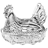 Bohemia Crystal Hen-shaped Box 215mm - Storage Jar