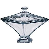 Bohemia Crystal Bowl with Lid Quadro - Storage Jar