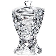 Bohemia Crystal Box on Foot with Lid Facet 245mm - Storage Jar