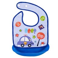 BocioLand Silicone bib with pocket Car blue - Bib