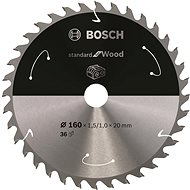 BOSCH Saw blade Standard for Wood for cordless saws 160 × 1.5/1 × 20 T36 2.608.837.677 - Circular Saw Blade