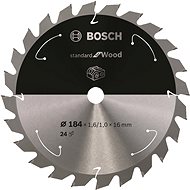 BOSCH Saw blade Standard for Wood for cordless saws 184 × 1.6/1 × 16 T24 2.608.837.700 - Circular Saw Blade