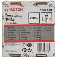 BOSCH Hřeby se zápustnou hlavou SK64 50G 1,6 mm, 50 mm, pozinkovaný 2.608.200.505 - Spikes
