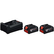 BOSCH Professional 2× akumulátor GBA 18 V, 5 Ah + nabíječka GAL 12 V/18 V-80 1.600.A03.CH1 - Charger and Spare Batteries