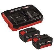 EINHELL Starter Kit Power X-Change 2x 4,0Ah & Twincharger Kit 1, 4512112 - Ladegerät mit Ersatzakku