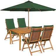 Fieldmann Calypso 4 with umbrella - green - Garden Furniture