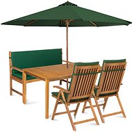 Fieldmann Calypso 5 with umbrella - green - Garden Furniture