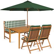 Fieldmann Calypso 5 with parasol - green stripe - Garden Furniture